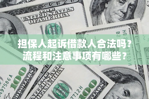 武汉担保人起诉借款人合法吗？流程和注意事项有哪些？