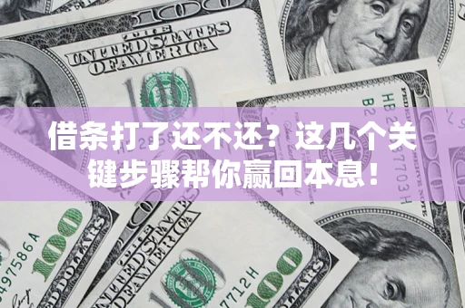 武汉借条打了还不还？这几个关键步骤帮你赢回本息！