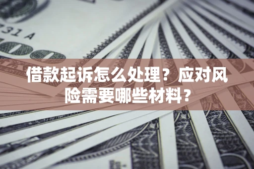 武汉借款起诉怎么处理？应对风险需要哪些材料？