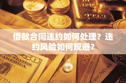 武汉借款合同违约如何处理？违约风险如何规避？