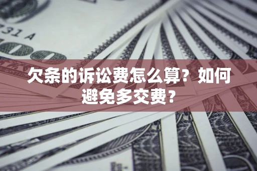 武汉欠条的诉讼费怎么算？如何避免多交费？