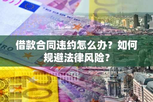 武汉借款合同违约怎么办？如何规避法律风险？